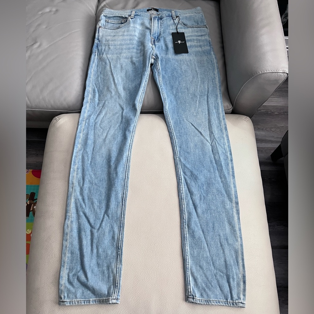 NWT - 7 For All Mankind Men’s Slim Straight Jeans - Size 34